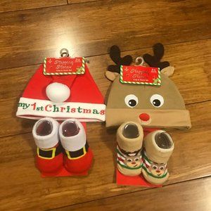 Stepping Stones Cap & Sock Set Christmas